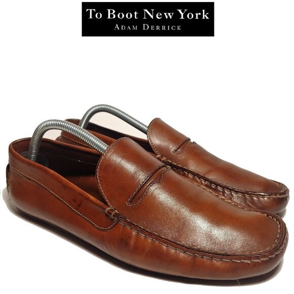To Boot New York Hand Burnished Driving Mocs Loafer Boat...
